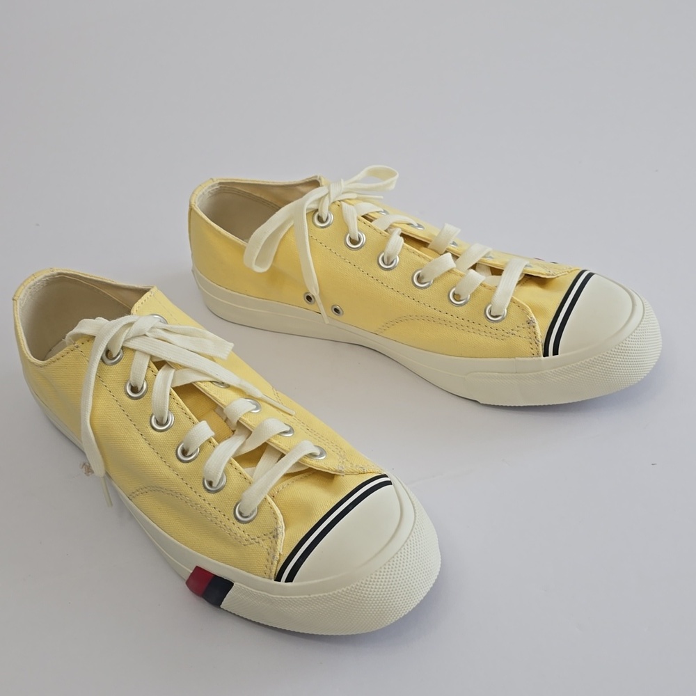 NWOT Pro KEDS Men's Yellow Canvas Lace Up Sneakers Size 9.5